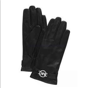 Michael Kors Black Leather Gloves